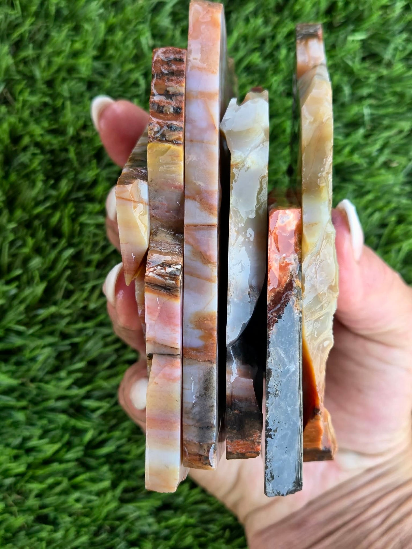 Arizona Rainbow Petrified Wood Slab J463-469