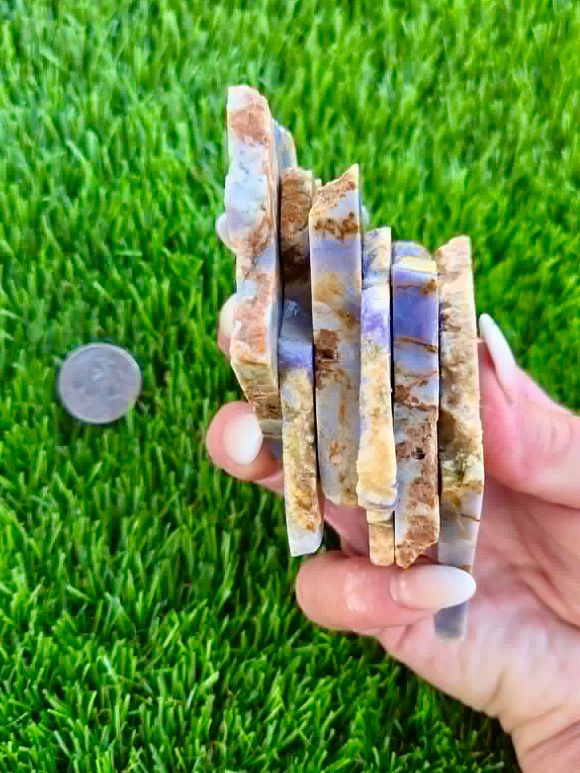 Purple Burro Creek Agate Slab 257-262