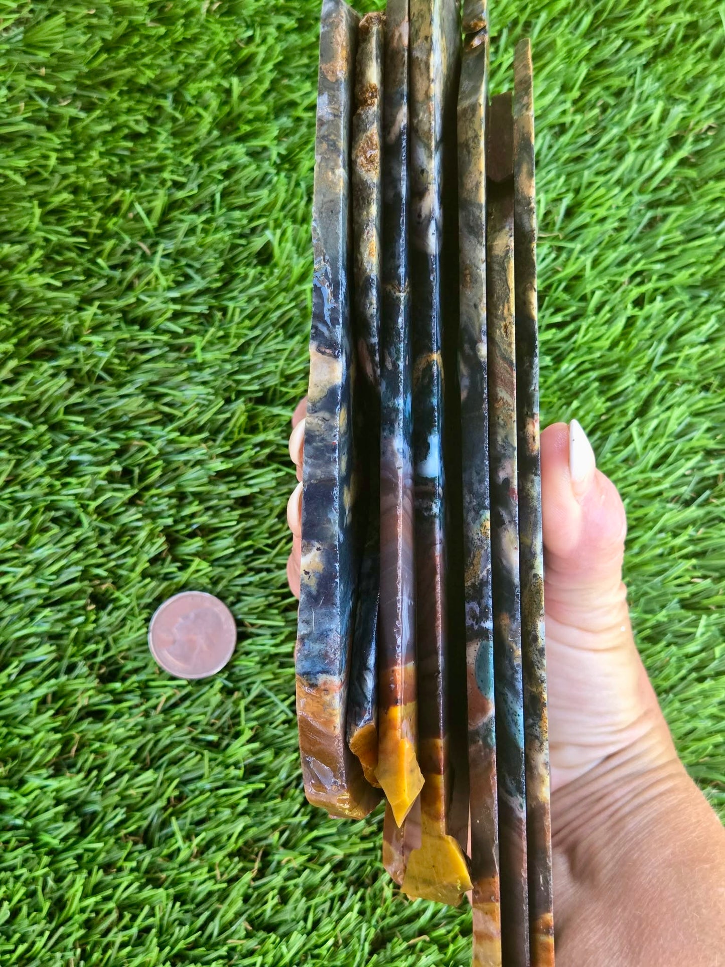 Indonesian Magnetic Banded Jasper Slabs Q813–819