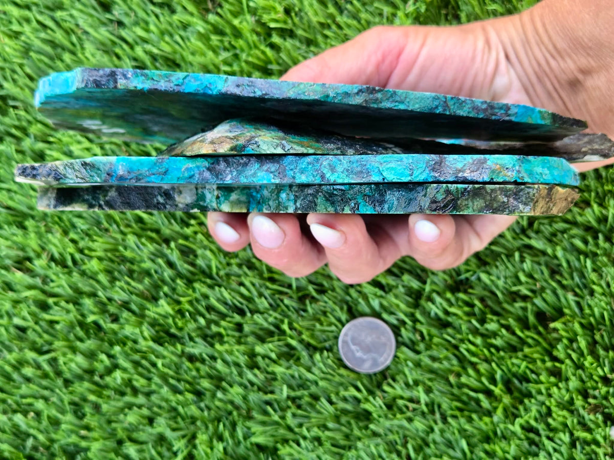 Inspiration Mine Chrysocolla & Cuprite Slabs T928–931