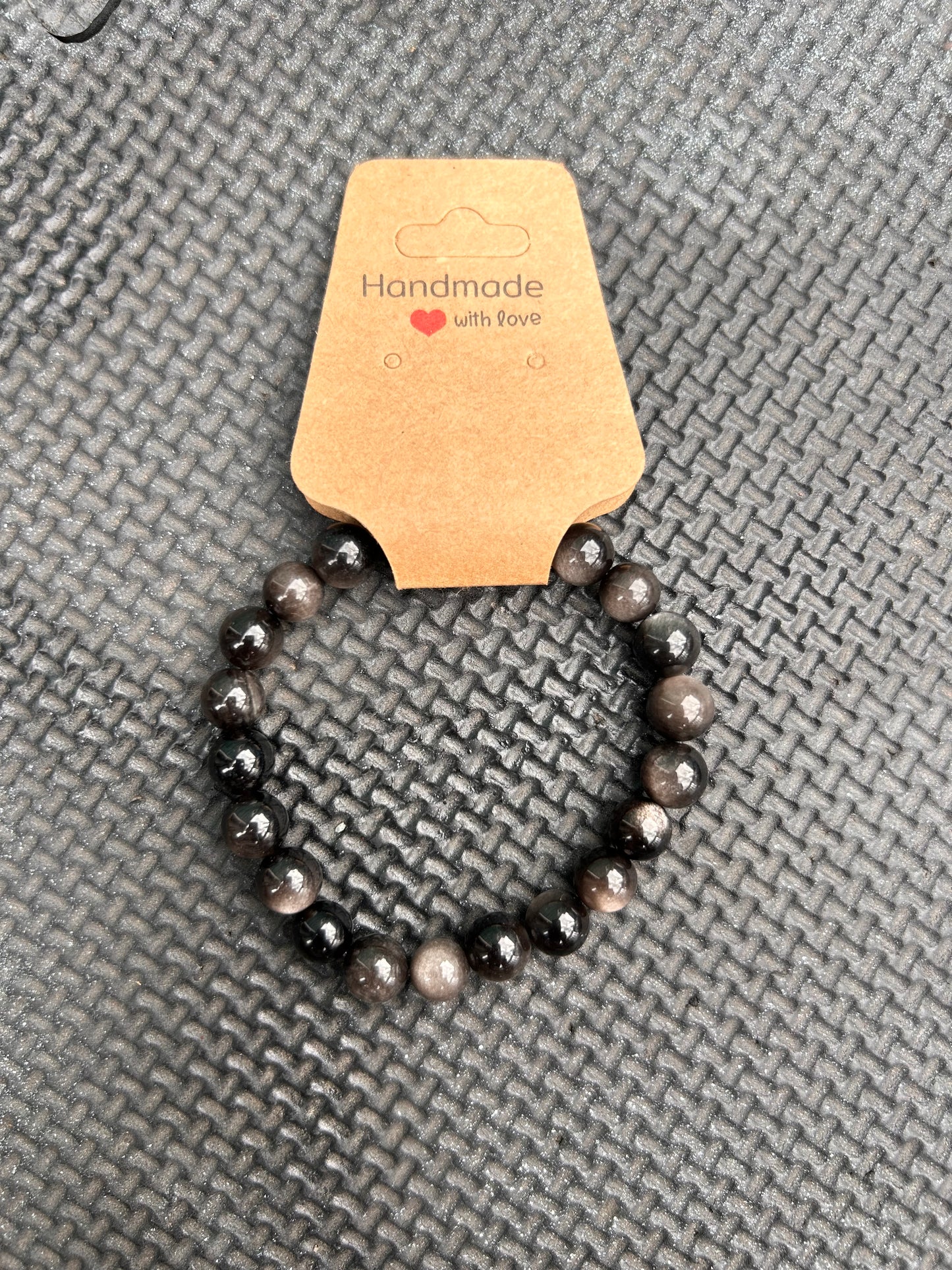 Silver Obsidian Bracelet