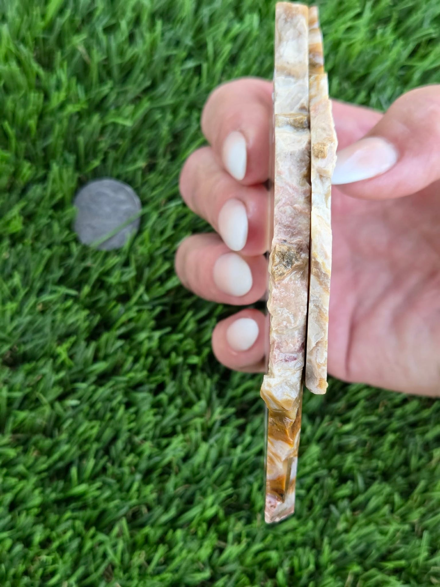 Natural Banded Fortification Agate Slabs N667-668