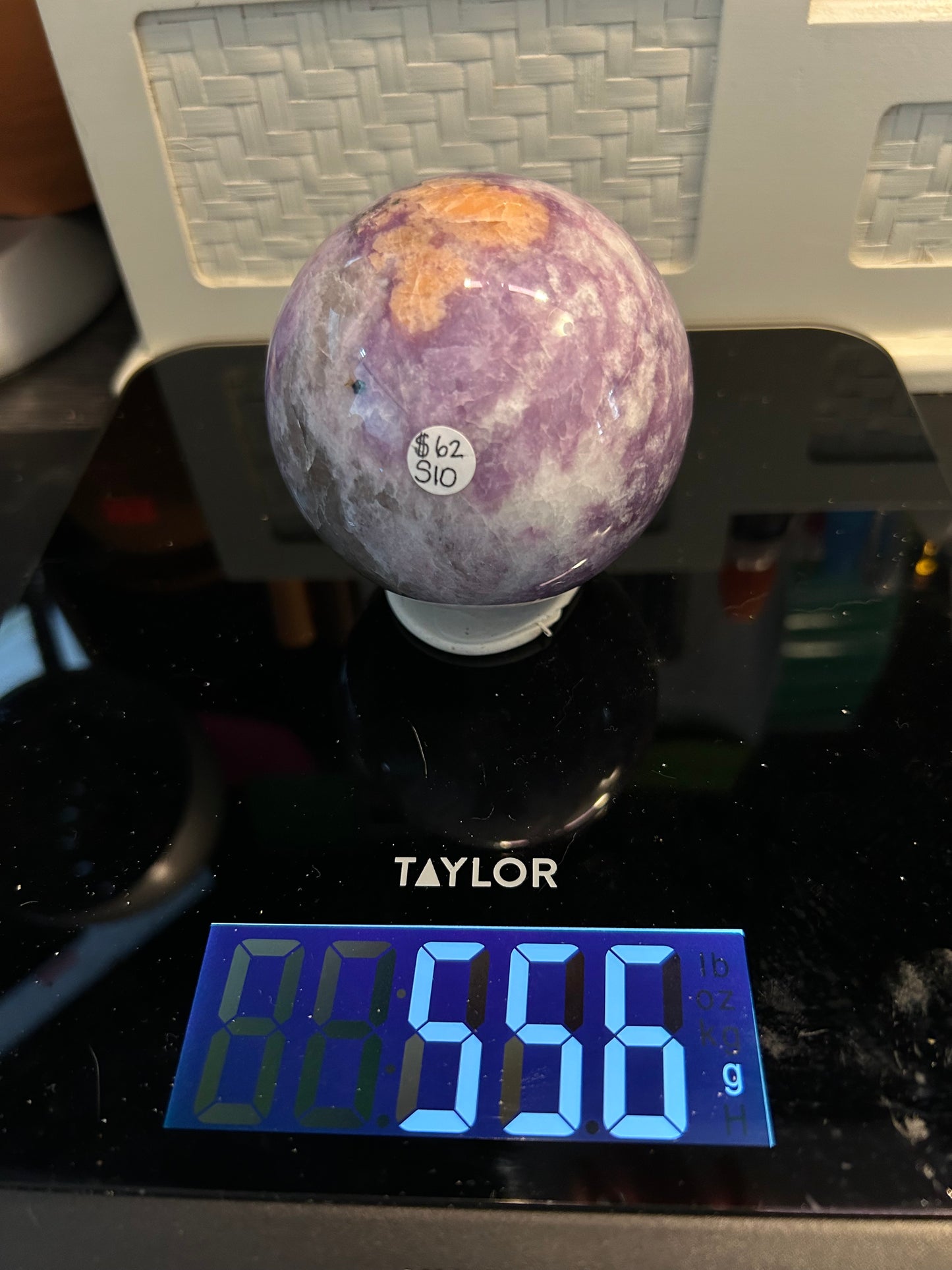 Purple Lilac Lepidolite Crystal Spheres 246g-556g