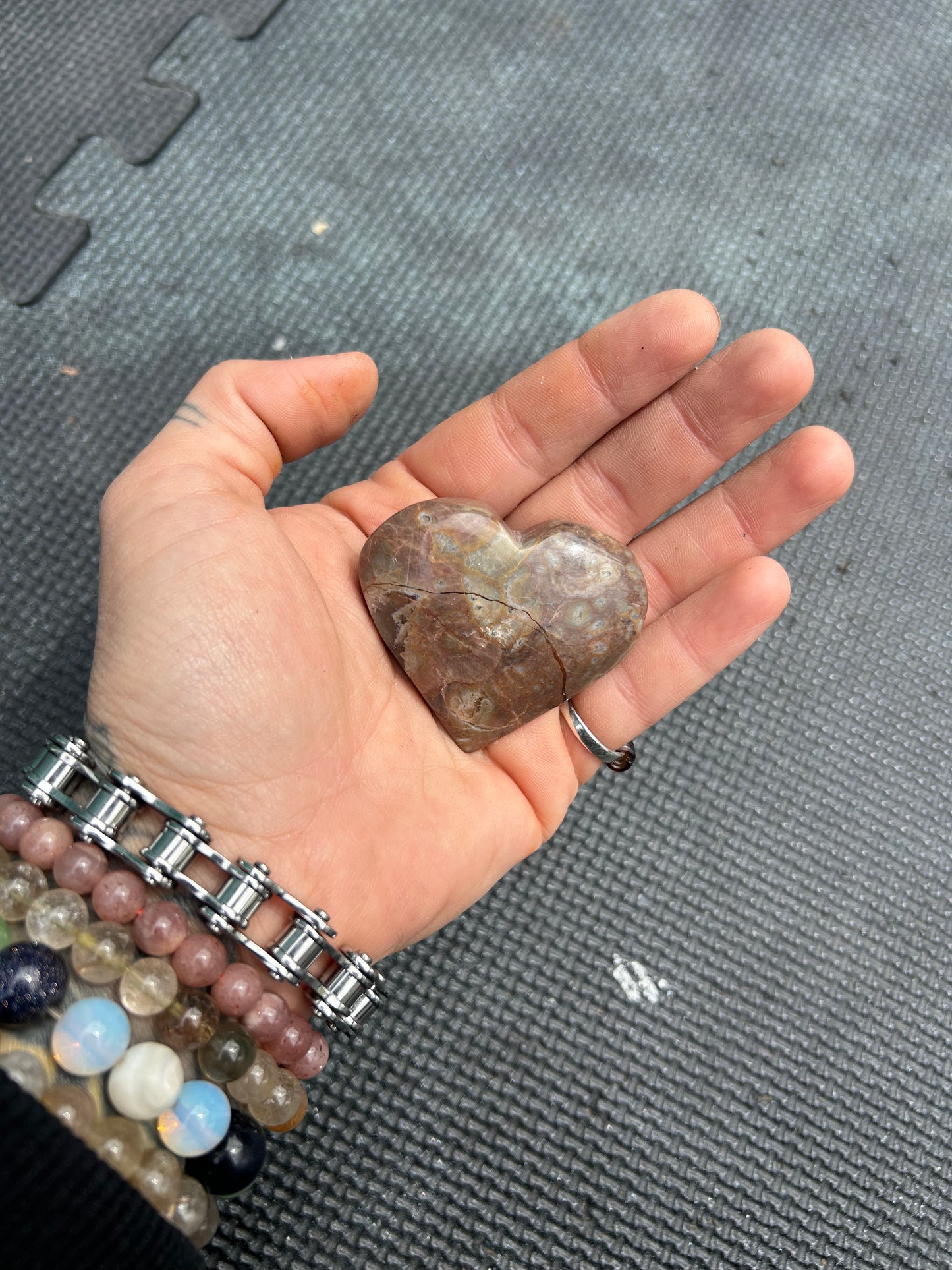Jasper Crystal Heart