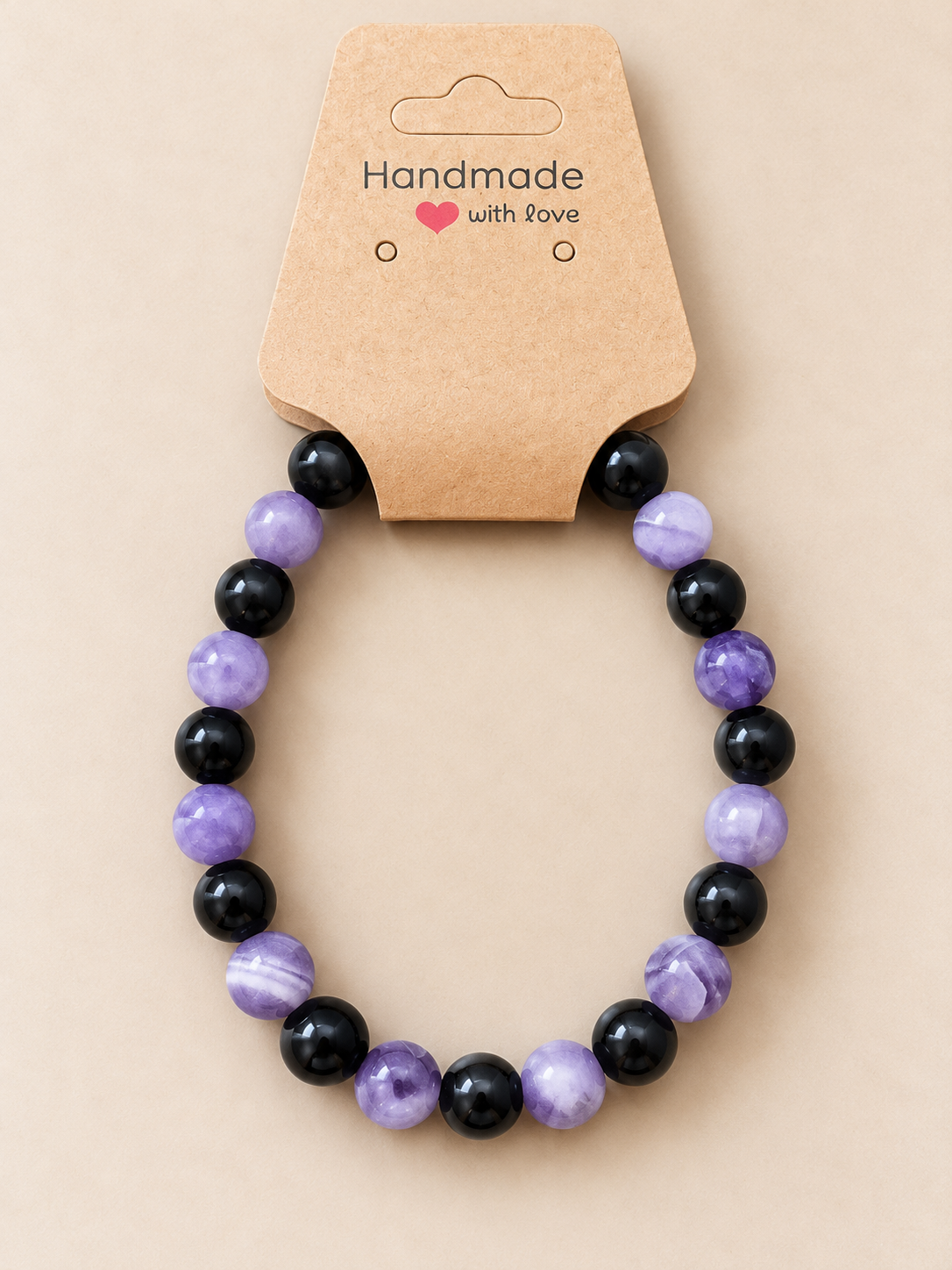 Onyx & Chevron amethyst bracelets