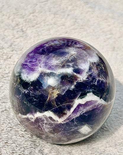 Dream Amethyst Chevron Crystal Spheres 266g-936g