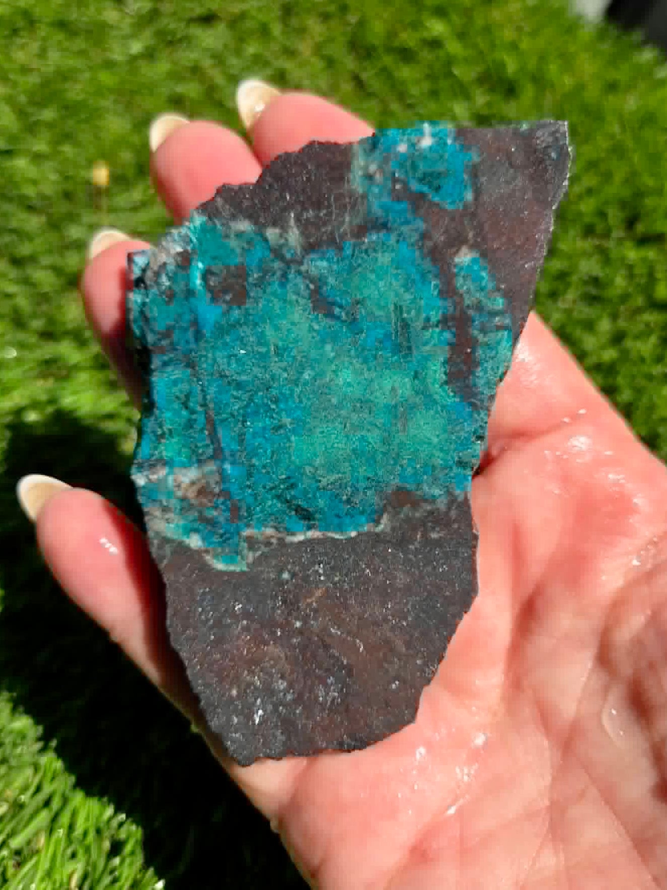 High-End Chrysocolla & Malachite Vein G309-313