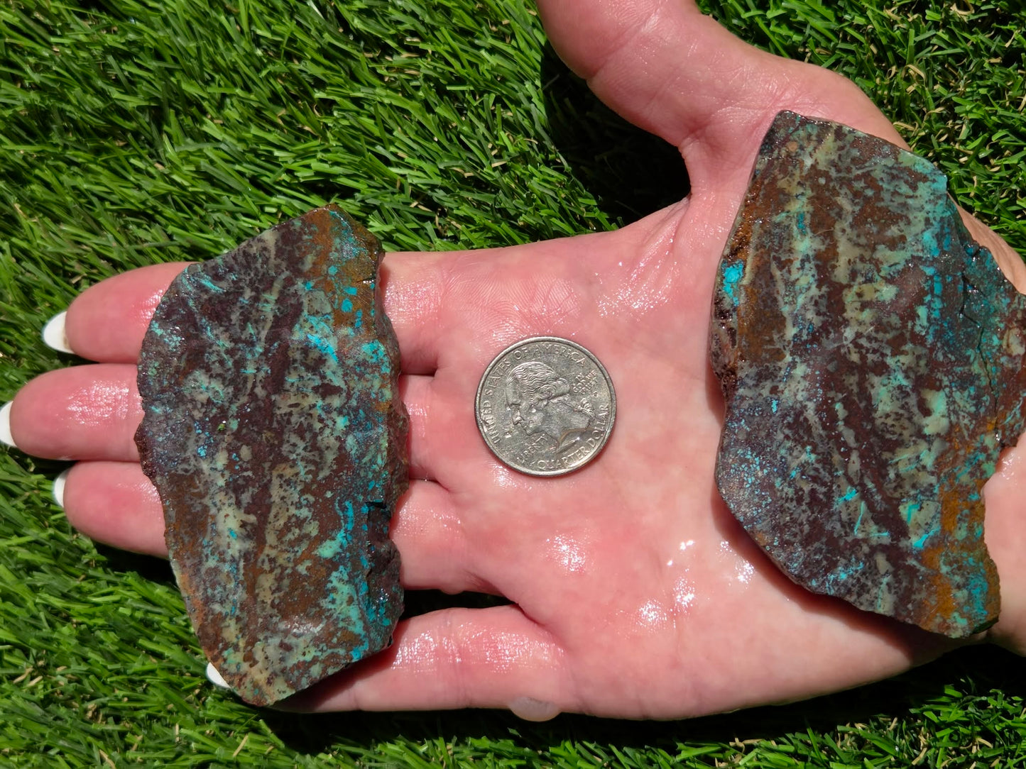 Chrysocolla & Cuprite Copper Mineral Slab Bundle  SB122