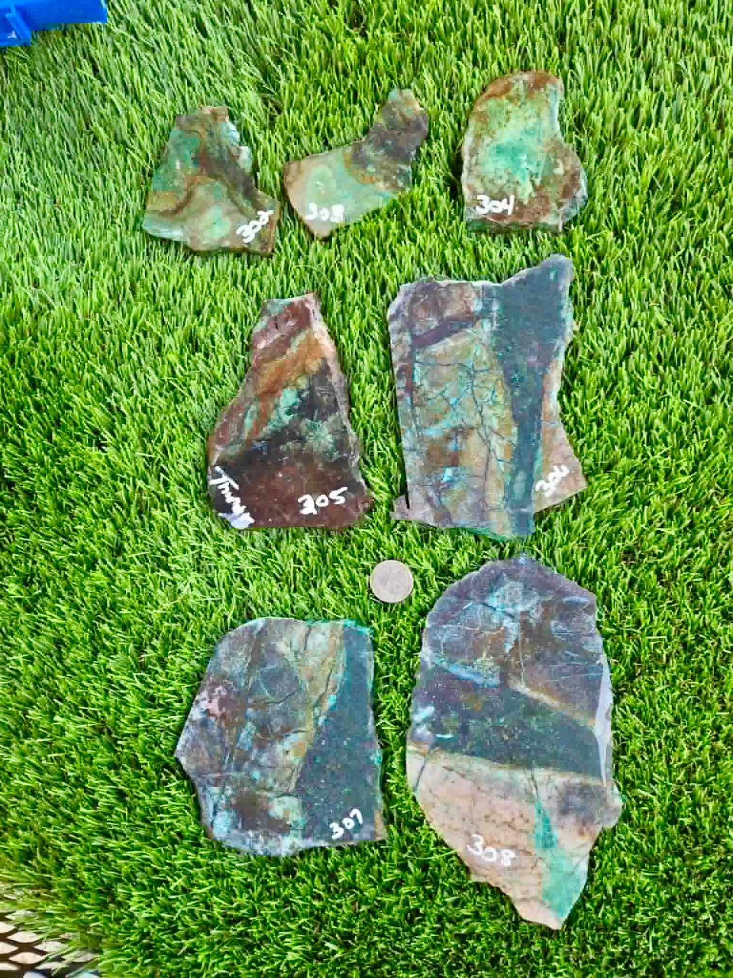 Copper & Malachite Matrix Slabs F302-308