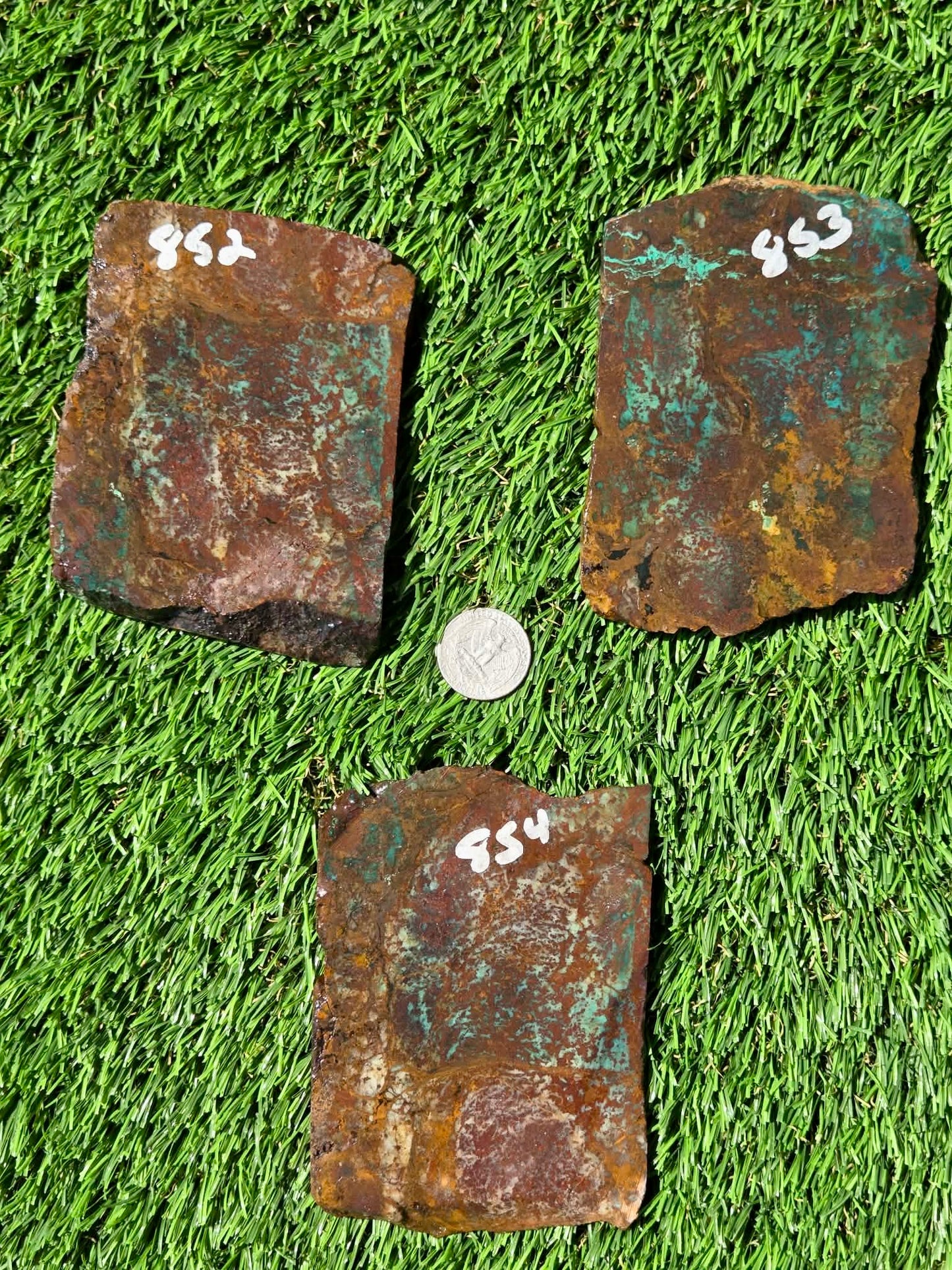 Planet Mine Chrysocolla & Malachite Slabs R852–854