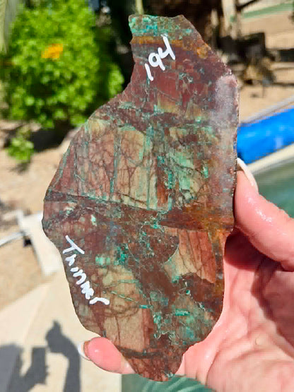 Galena Chrysocolla Rough Slab (192-196)