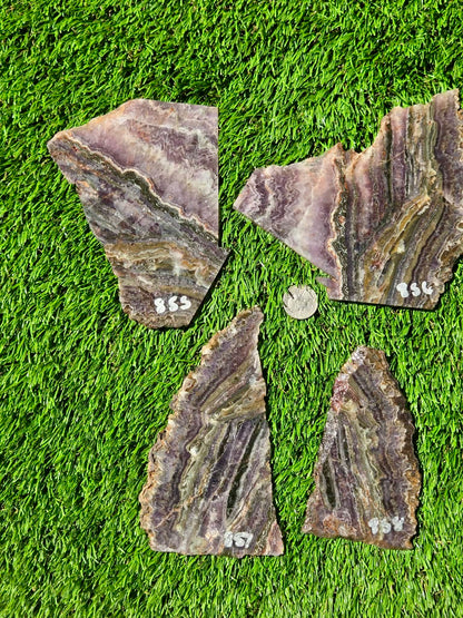 Chevron Amethyst Slabs R855–858