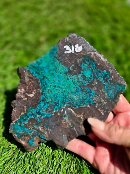 High-End Chrysocolla & Malachite Vein G314-316