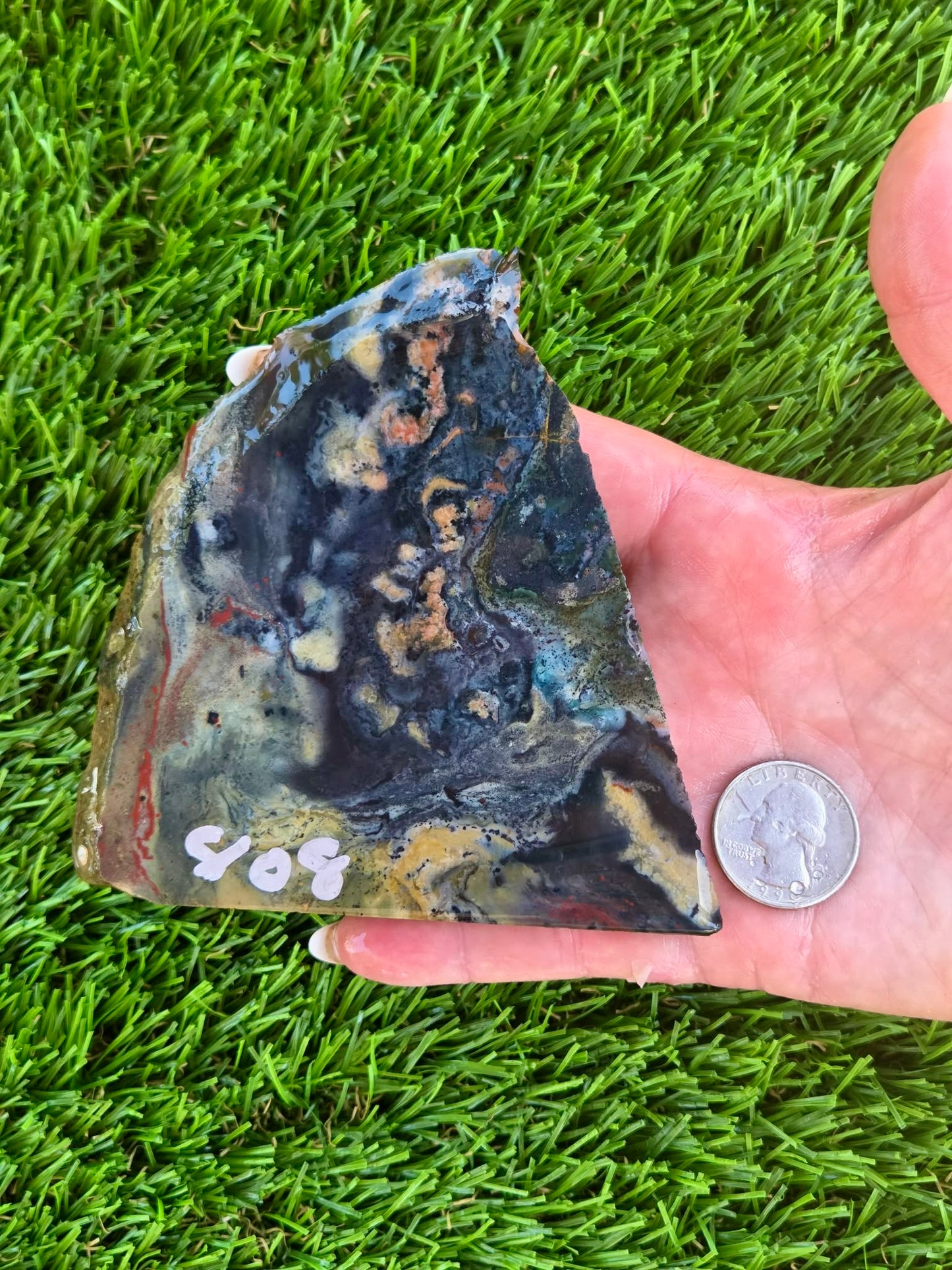 Indonesian Magnetic Banded Jasper Slabs Q808–812