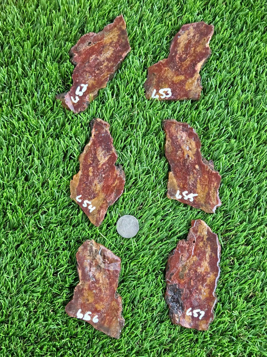 Red & Mustard Jasper Slabs N652-657