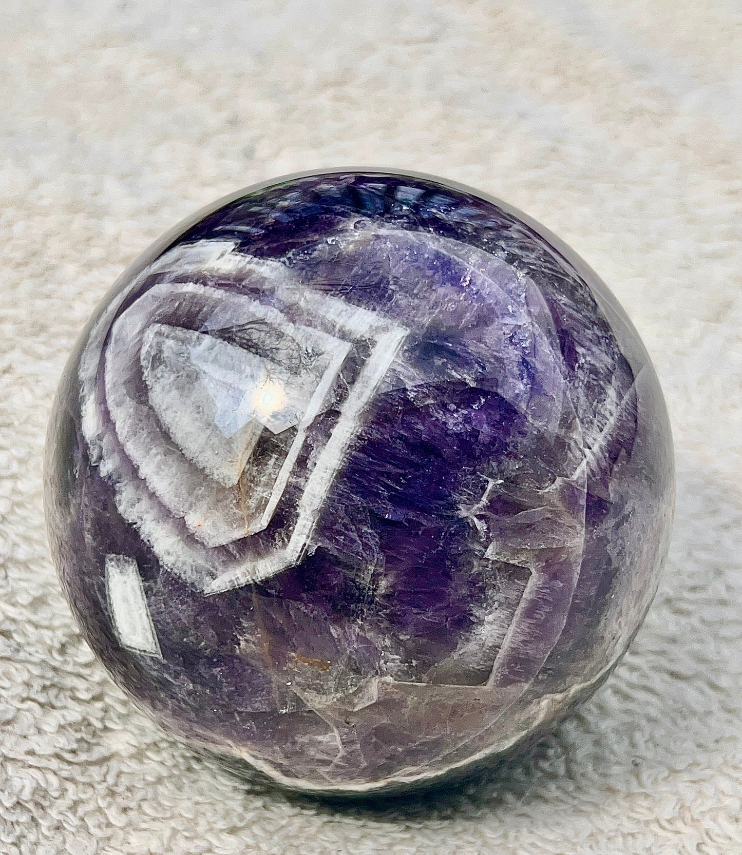 Dream Amethyst Chevron Crystal Spheres 266g-936g