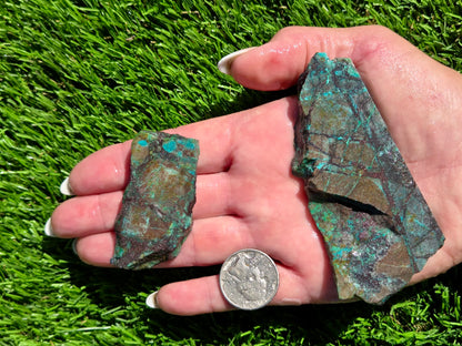 Dominican Mine Chrysocolla & Hematite Slab Bundle SB156