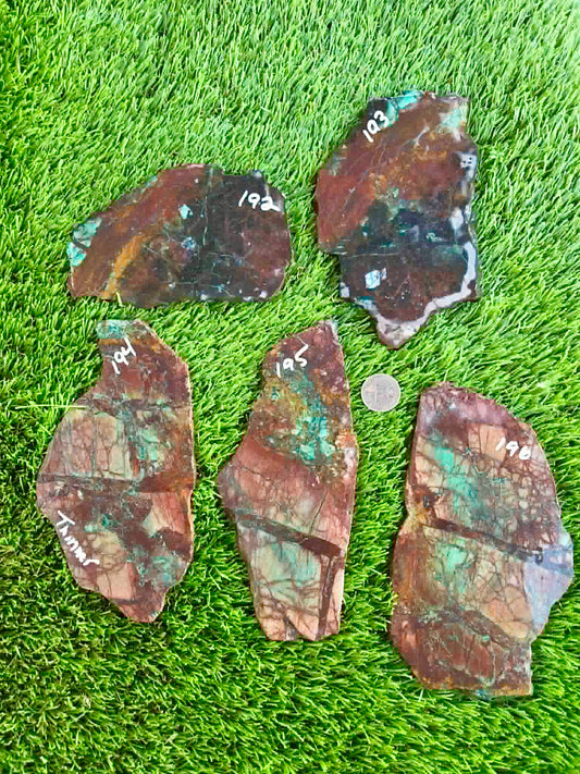 Galena Chrysocolla Rough Slab 192-196