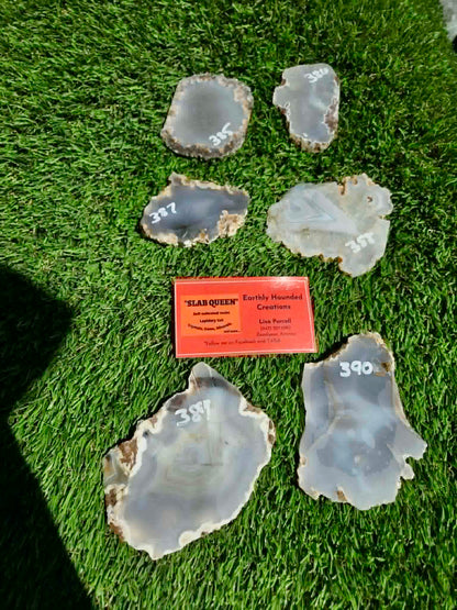 Blue Luna Agate Slabs H385-390