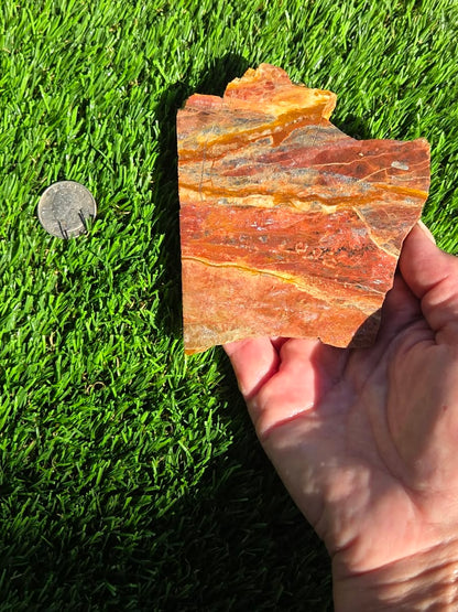 Arizona Banded Jasper with Quartz Slabs O708–709