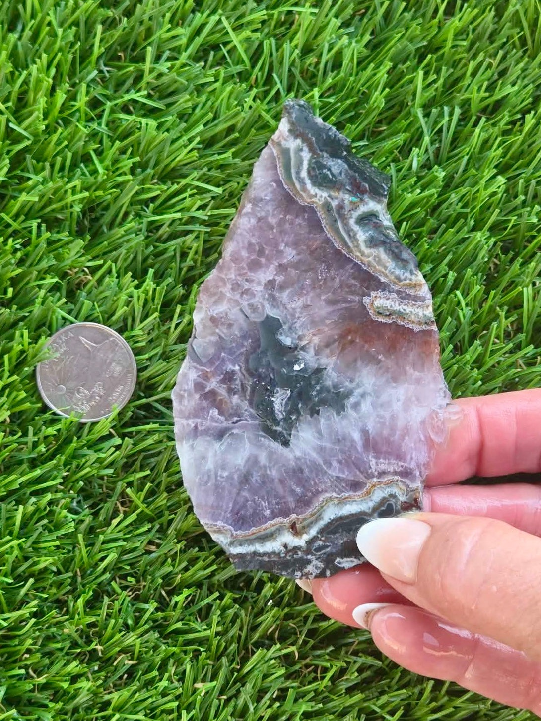 Banded Amethyst & Agate Slabs H409-414