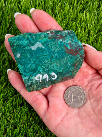 Globe Chrysocolla & Malachite Slabs V985–990