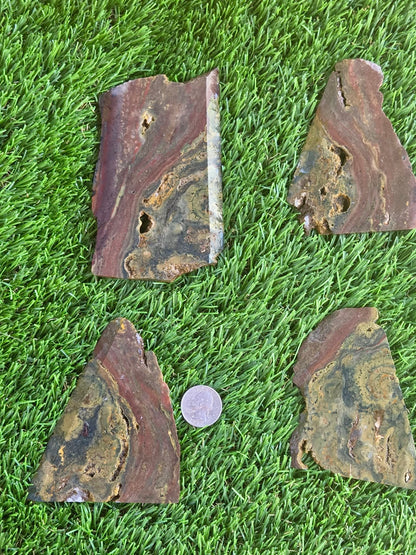 Indonesian Magnetic Banded Jasper Slabs Q824-827