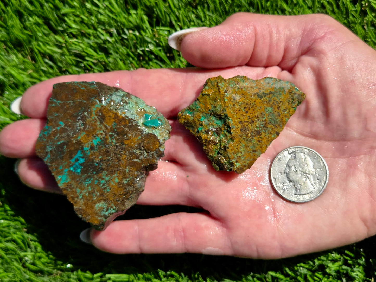 Dominican Mine Chrysocolla & Hematite Slab Bundle SB155