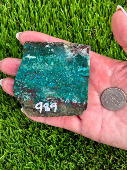 Globe Chrysocolla & Malachite Slabs V985–990