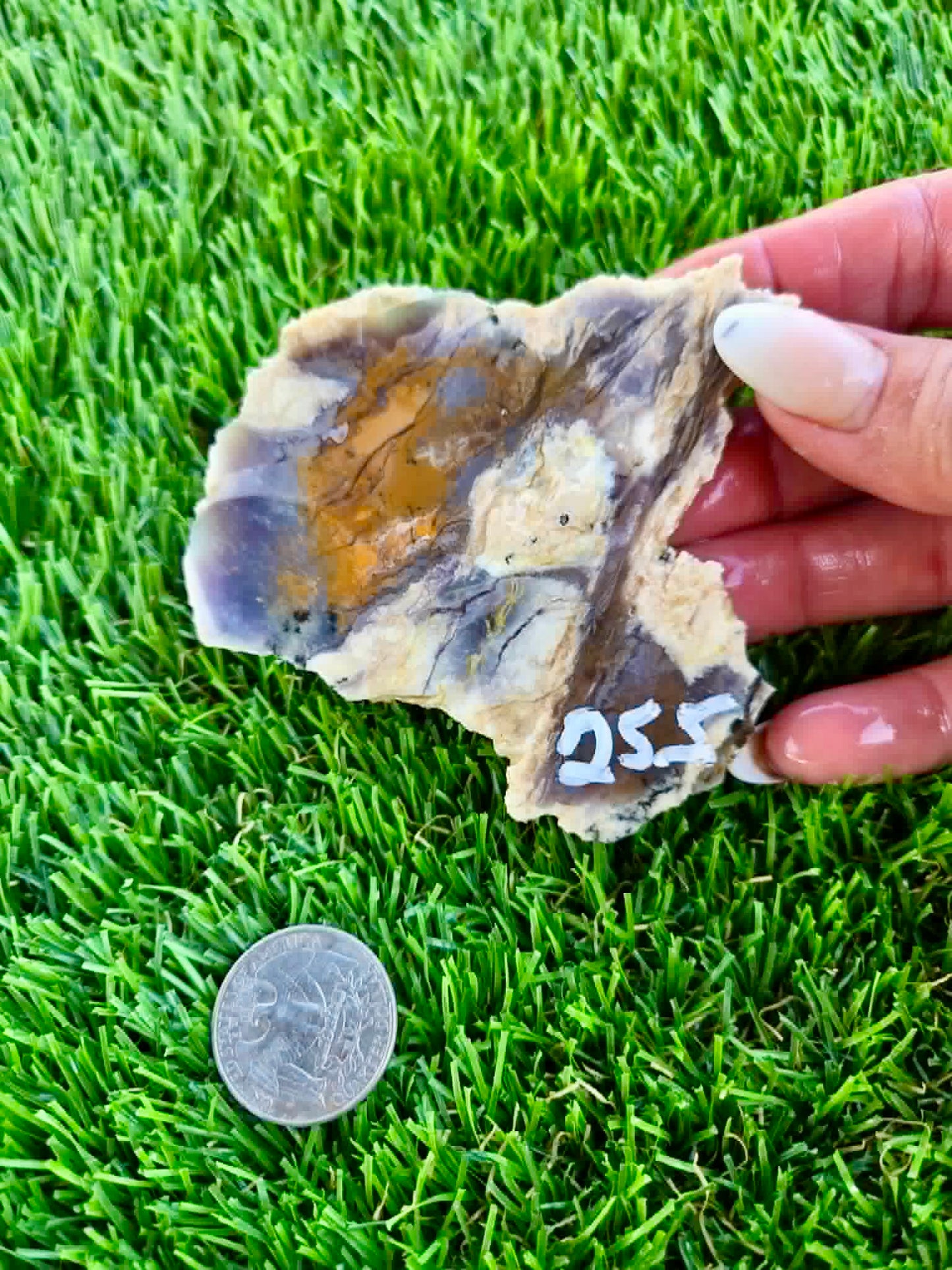 Purple Burro Creek Agate Slab 252-257