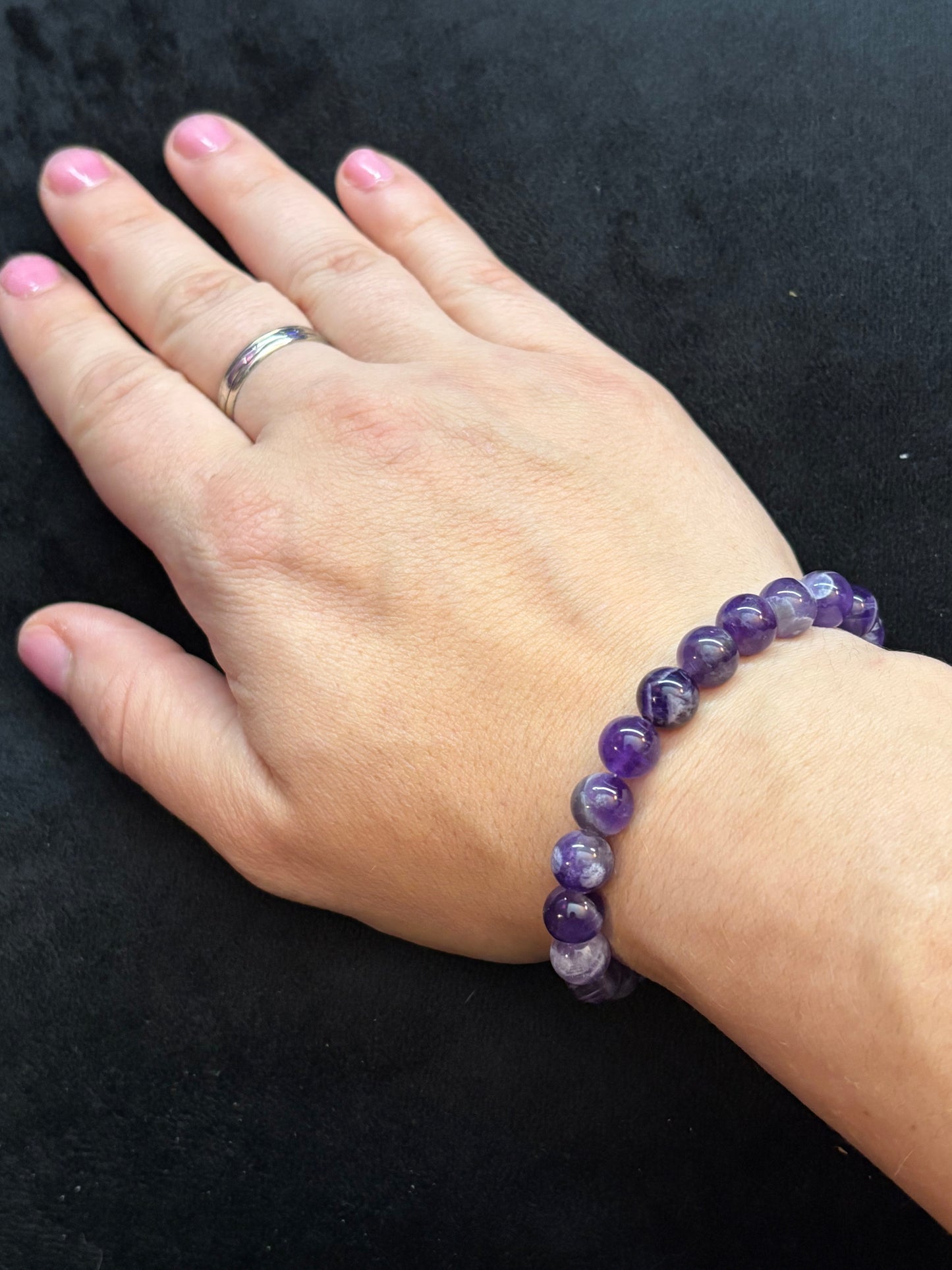 Chevron Amethyst Bracelet