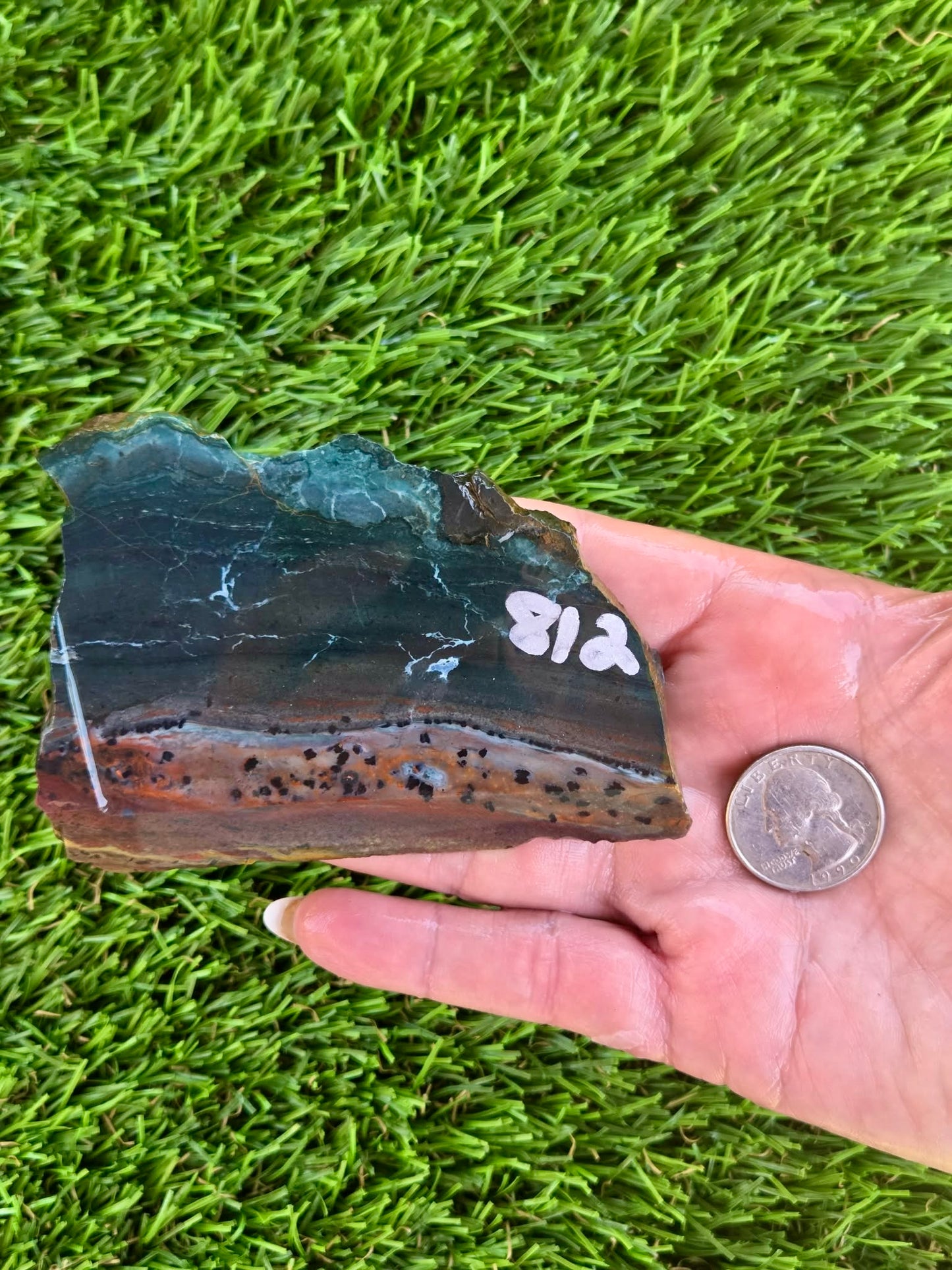 Indonesian Magnetic Banded Jasper Slabs Q808–812