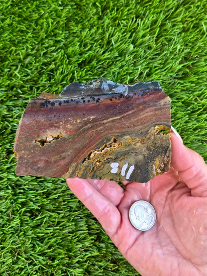 Indonesian Magnetic Banded Jasper Slabs Q808–812