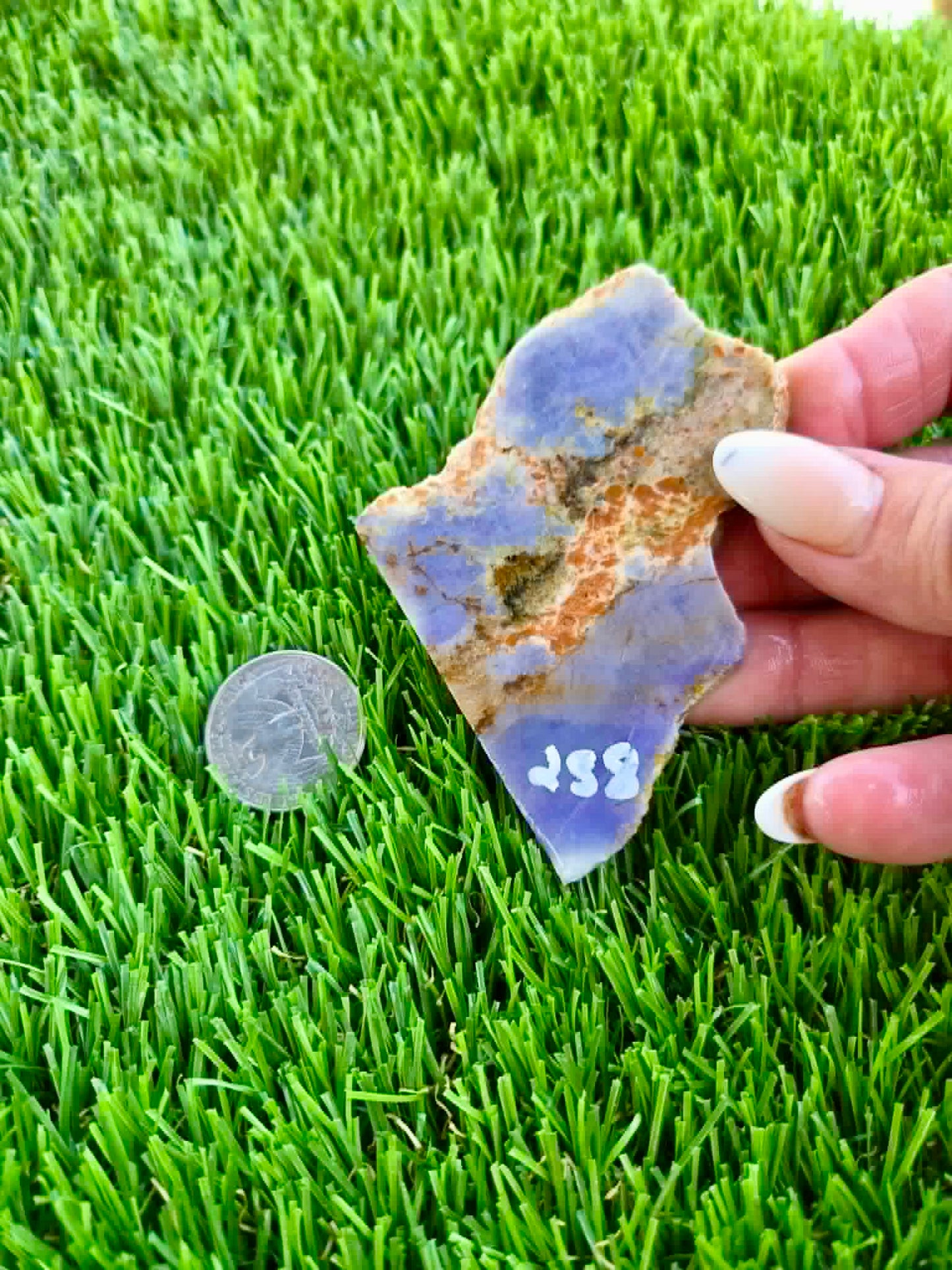 Purple Burro Creek Agate Slab 257-262