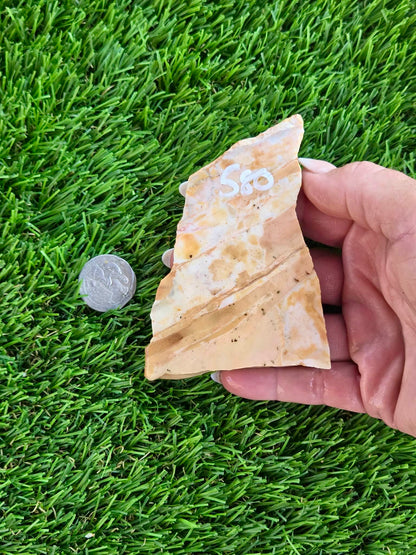 Natural Banded Mexican Onyx Calcite Slabs L575-580