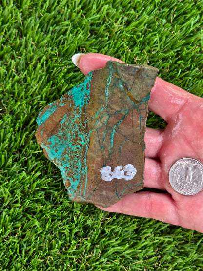 Globe Chrysocolla & Malachite Slabs R859–863