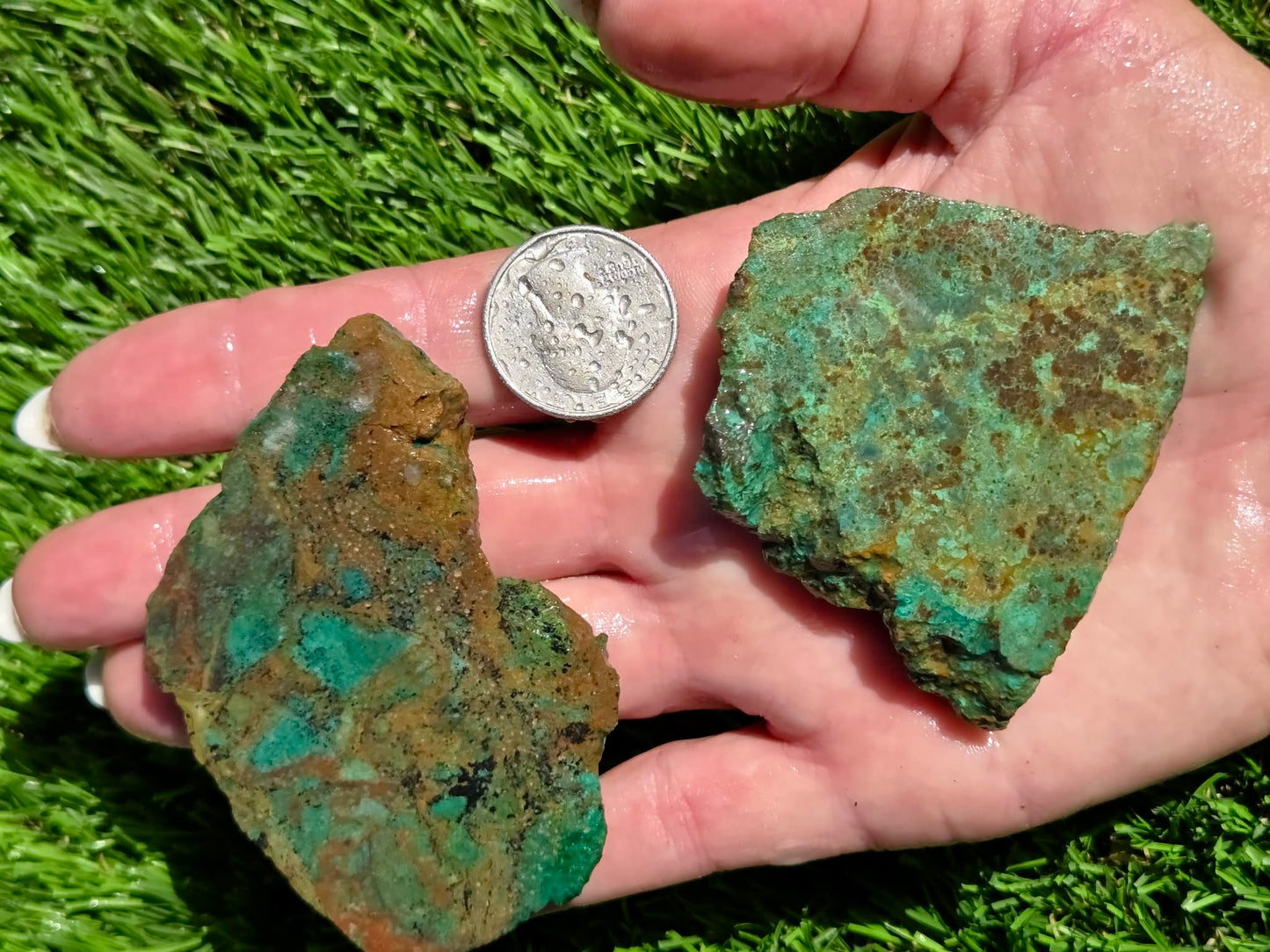 Dominican Mine Chrysocolla & Hematite Slab Bundle SB154