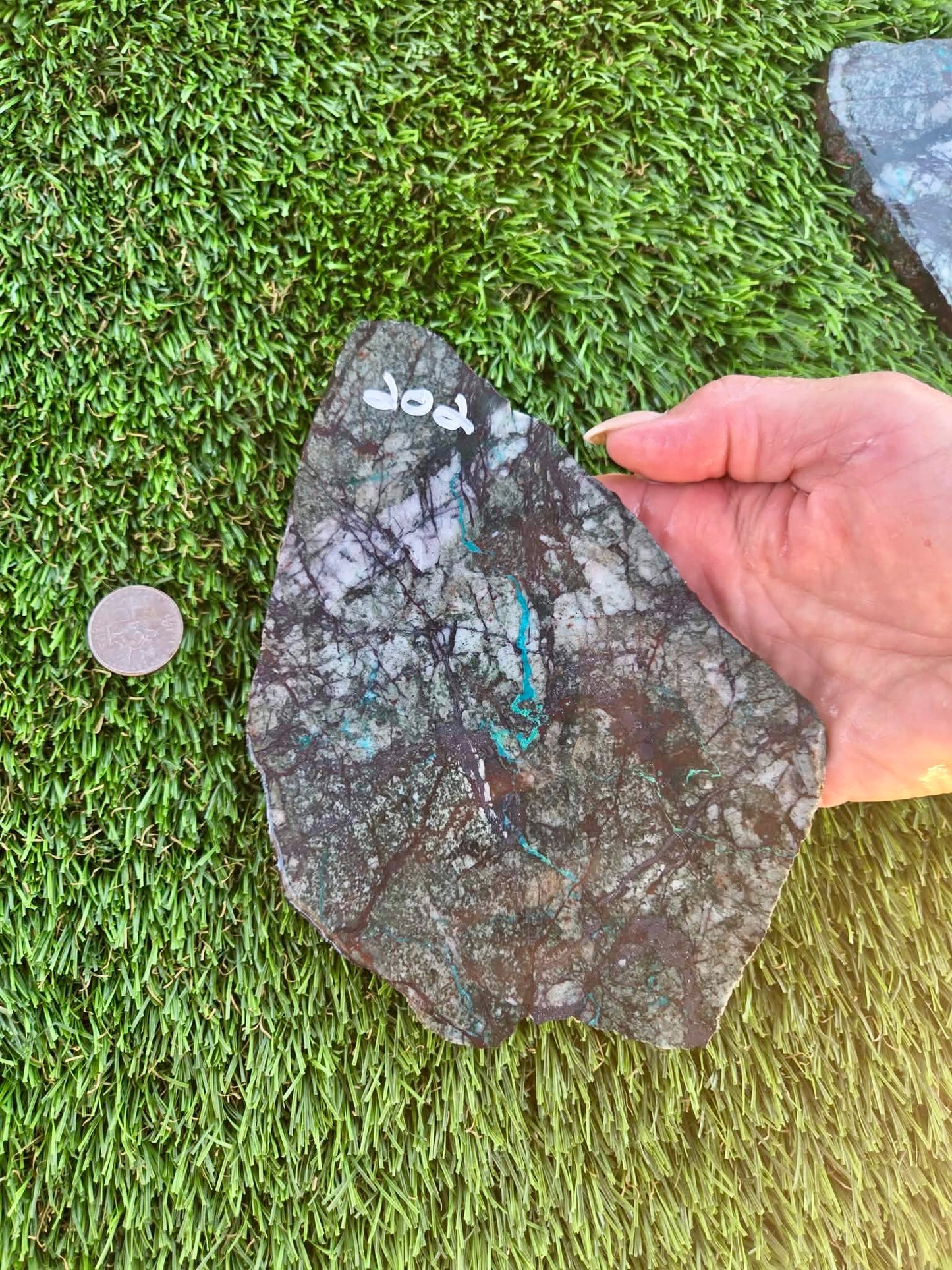 Globe Chrysocolla Hematite & Quartz Slabs D201-204