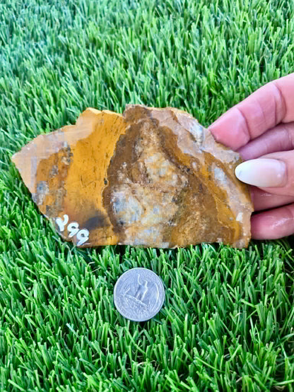 Iron-rich jasper/chalcedony with quartz Slabs F297-301