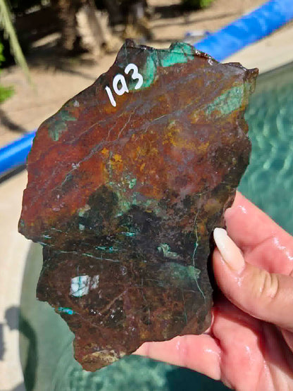 Galena Chrysocolla Rough Slab (192-196)