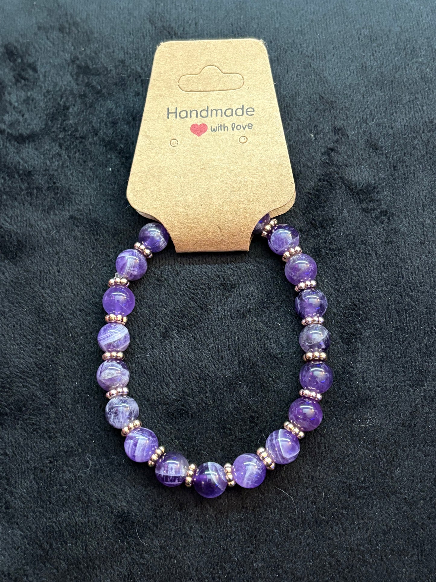 Chevron Amethyst Bracelet