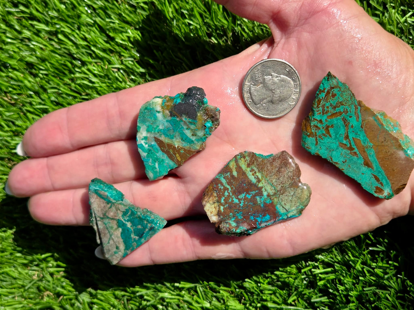 Malachite & Chrysocolla Slab Bundle SB163