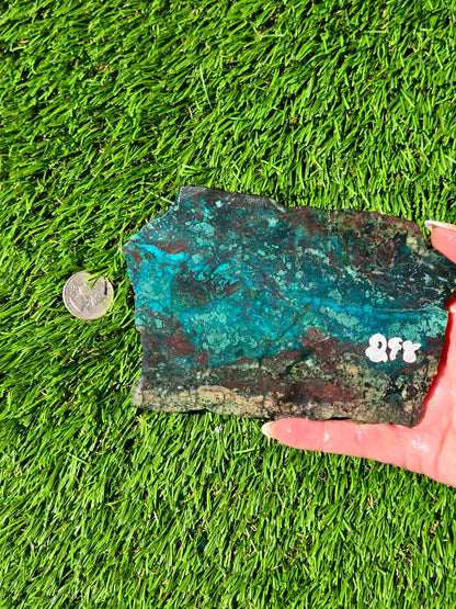 Inspiration Mine Chrysocolla, Malachite & Silica Slabs T896–900