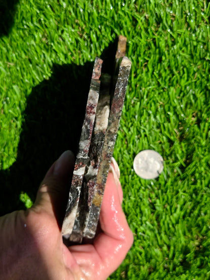 Brecciated Green Jasper Slabs R835–837