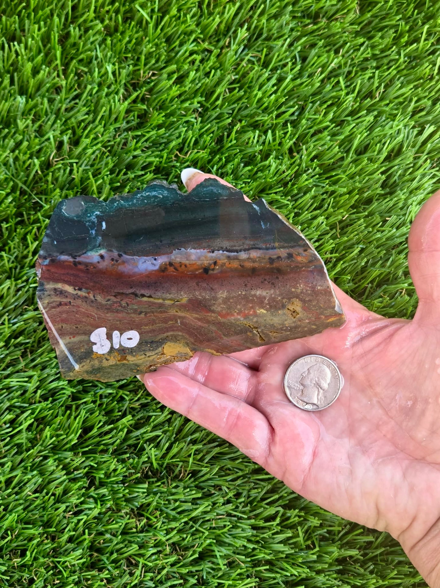 Indonesian Magnetic Banded Jasper Slabs Q808–812