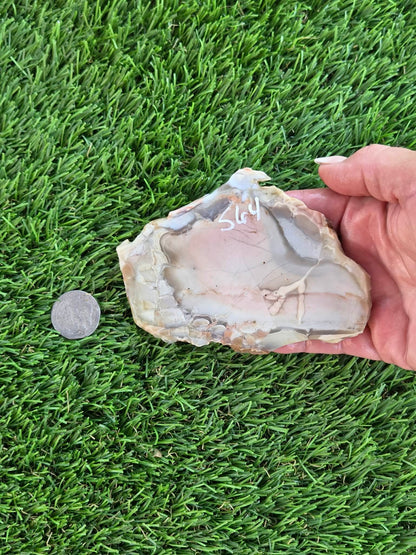 Brecciated Chalcedony Agate – Peach/Pastel Slabs L563-566