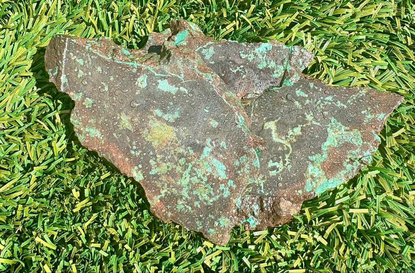 Globe Chrysocolla with Hematite