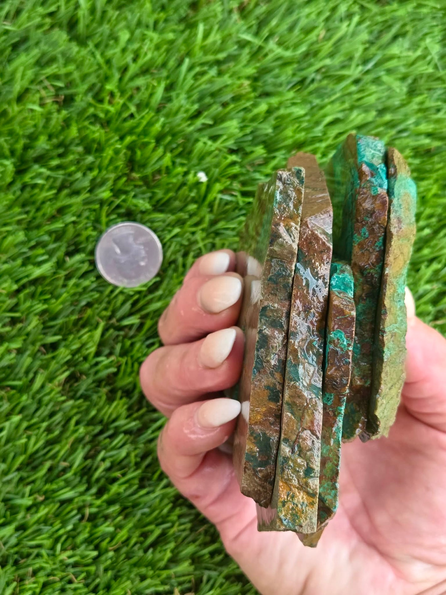 Globe Chrysocolla & Malachite Slabs R859–863