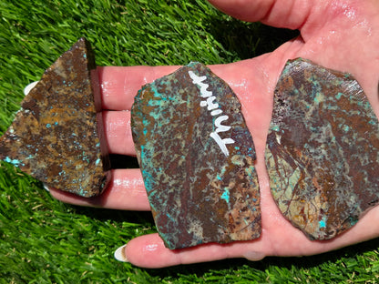 Chrysocolla & Cuprite Copper Mineral Slab Bundle  SB114
