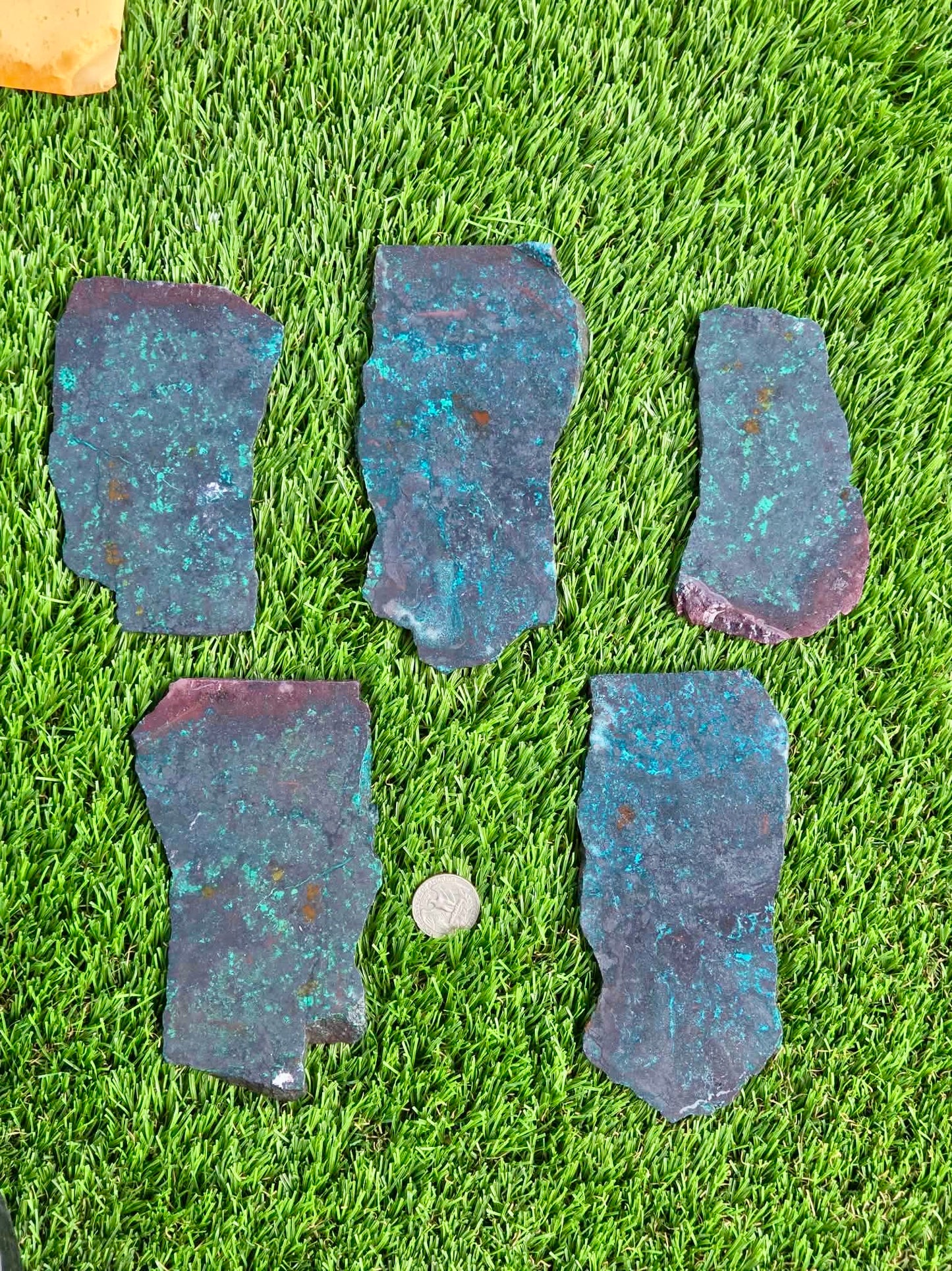 Galena Chrysocolla & Malachite Slabs V980–984